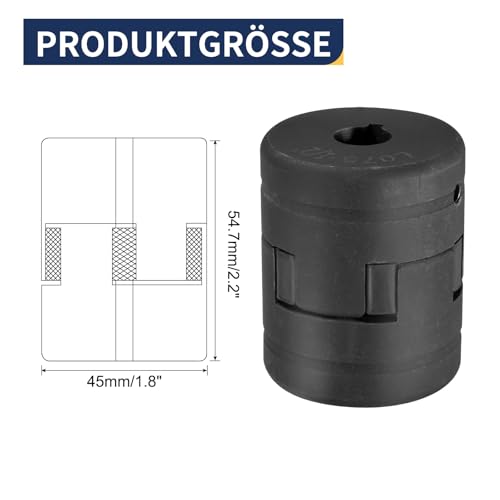 uxcell 1/2" to 3/4" L075 Flexible 3-Piece L-Jaw Coupling Coupler Set & Buna-N NBR Rubber Spider for Log Splitter Hybrid Equipment - size: 1/2" to 3/4"