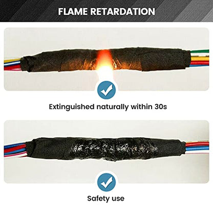 RED WOLF Wire Electrical Tape, 3/5 Inch x 50 Feet 5-Roll, Felt Cloth Electric Tape Noise Dampening High Temp Wiring Loom Harness, Self-Adhesive Fabric Tape for Automotive Engines Wrap Protection