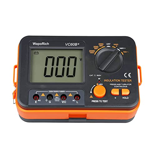 Megaohm Meter 1000V, Megohmmeter Insulation Resistance Tester - color: RQ-US-T6-VC60B
