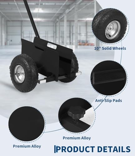 Garvee Panel Dolly with Extended Handle, 660 LBS Capacity - color: Black | 2 Pack