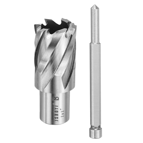 HARFINGTON Annular Cutter 1" Cutting Diameter Shank 3/4" with 1" Depth of Locating Pin M2 High-Speed Steel Drill Bit Annular Cutter for Standard Magnetic Drills Machine Tools Mills - size: 1 inch * 1 inch