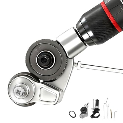 Metal Nibbler Drill Attachment, Heavy-Duty Sheet Metal Cutter for Electric Drill, Double-Cut Nibbler Tool for Fast Clean Cutting of Iron, Steel, Aluminum, Copper and Plastic Panels