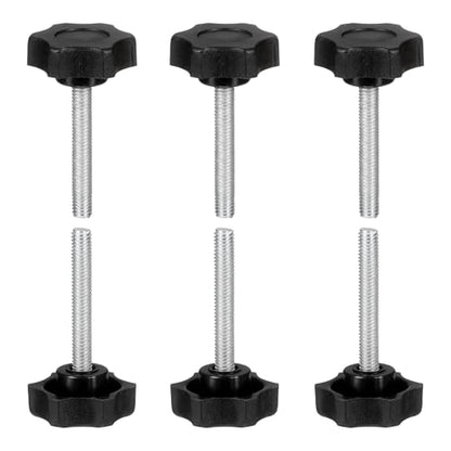 HARFINGTON 6Pcs Star Knob Handle M6 x 40mm Male Thread Metric Carbon Steel - size: M6 x 40mm