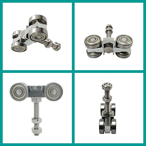 SIWOOD 4-Wheel Strut Channel Trolley 2 Pack, 800 LBS Load Capacity, Fits 1-5/8" Channel, Anti-Jam Groove, Quiet Bearings, M10 304 Stainless Steel Hardware for Indoor or Outdoor Use