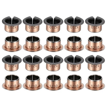 uxcell 40Pcs Flanged Sleeve Bearing, 12mm Bore x 14mm OD x 10mm Length - size: 12×14×10mm