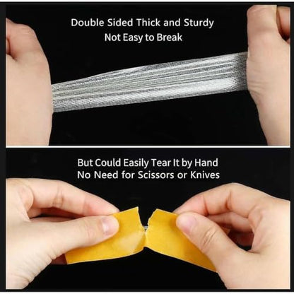 High Tack Double Sided Tape Heavy Duty Grid Mesh Stick,0.79" x 33FT - size: 1 Pack, 0.79" x 33FT