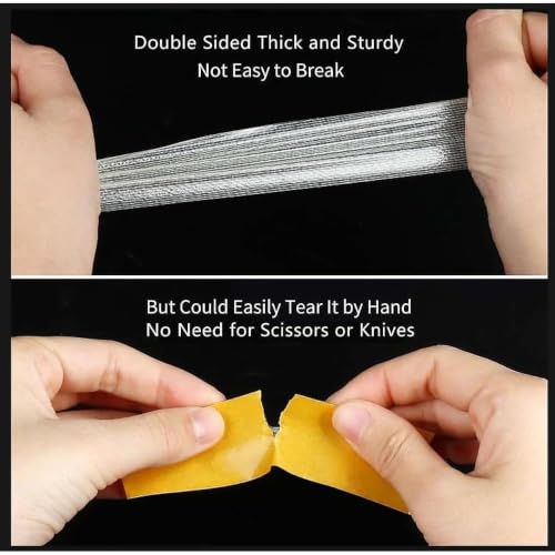 High Tack Double Sided Tape Heavy Duty Grid Mesh Stick,0.59" x 164FT - size: 1 Pack, 0.59" x 164FT