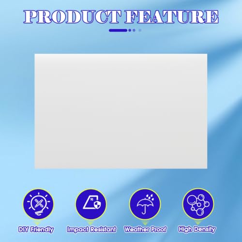 HDPE Sheet, 8" x 12", 1/8" (3mm) High Density Polyethylene Plastic Board - color: 1/8"(3mm) Thick, size: 8" x 12"