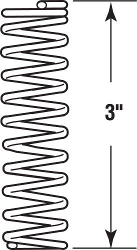Prime-Line SP 9712 Compression Spring, Spring Steel Construction, Nickel-Plated Finish, 0.051 GA x 9/16 In. x 3 In. (2 Pack)
