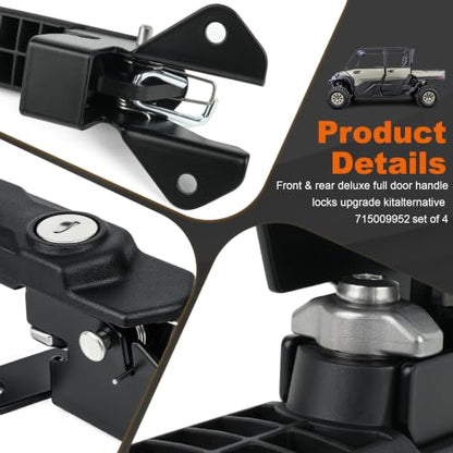 Deluxe Full Door Latch Handle Locks Kit, 4Pcs, 715009952