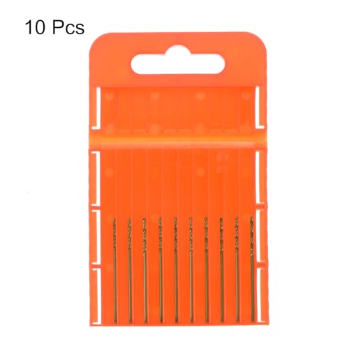 HARFINGTON 10pcs Cobalt Jobber Drill Bits 1mm / 0.039" M35 High Speed Steel HSS Twist Drilling Bit Tool for Stainless Steel Copper Wood Plastic and Other Hard Materials - size: 1mm