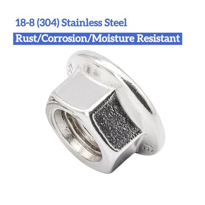 220pcs M3*0.5 Serrated Flange Nuts, 18-8(304) Stainless Steel DIN6923 Compliant, Hex Serrated Flange Lock Nuts Anti-Slip for US Industrial Automotive Construction Mechanical - size: M3 220pcs, style: Metric
