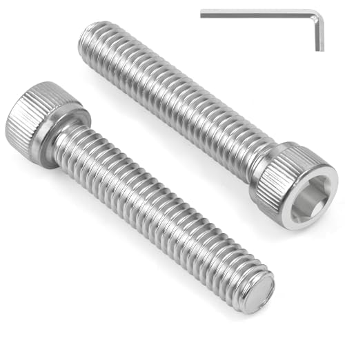 40 PCS 1/4-20 x 1-1/2" Hex Socket Head Cap Screws Bolts, Allen Socket Drive, Bright Finish, 304 Stainless Steel 1/4 inch Allen Bolt, Fully Machine Thread - color: Silver, size: 1/4"-20 x 1-1/2"
