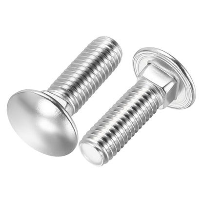 25Pcs 3/8"-16x1 Carriage Bolt 304SS, Silver - color: Silver, size: 3/8"-16x1"