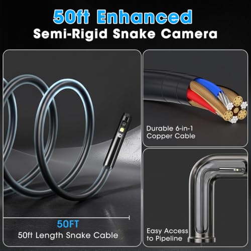 Endoscope Camera with Light for Automotive Wall Sewer Drain Inspection