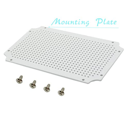 Zulkit Junction Box ABS Plastic Waterproof IP65 Electrical Boxes Hinged Shell Outdoor Universal Project Enclosure with Mounting Plate and Wall Brackets Grey 11.8 x 7.9 x 7.1 Inch - size: 11.8" x 7.9" x 7.1"