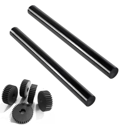 2-Pack Acetal Copolymer Round Rods (POM-C) 2" Diameter – High-Strength Engineering Plastic Rod 10 Inch Length,Perfect for Non-Marring Fixture, Opaque White/Black - color: Black, size: 2" Diameter, 9.8" Length