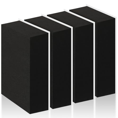 4 Pcs 3" Thick Foam Padding Sheet with Adhesive Backing Closed Cell - color: Black, size: 3 Inch Thick, 12 x 8 Inches
