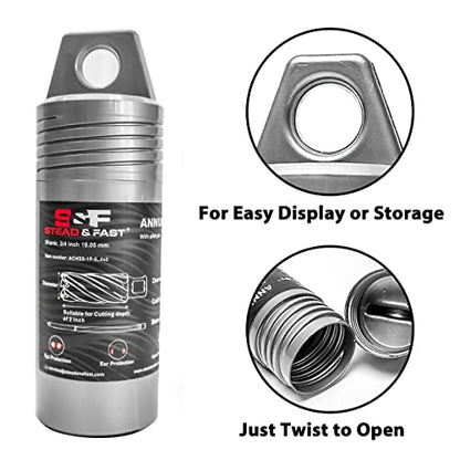 S&F STEAD & FAST Annular Cutter with Pilot Pin, 5/4" x 2", Mag Drill Bit - size: 1-1/4" x 2"