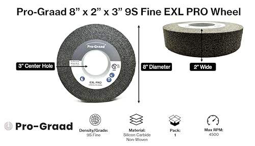 EXL PRO Deburring Wheel 8" x 2" x 3", 9S Fine, 94909 - style: 8" x 2" x 3"