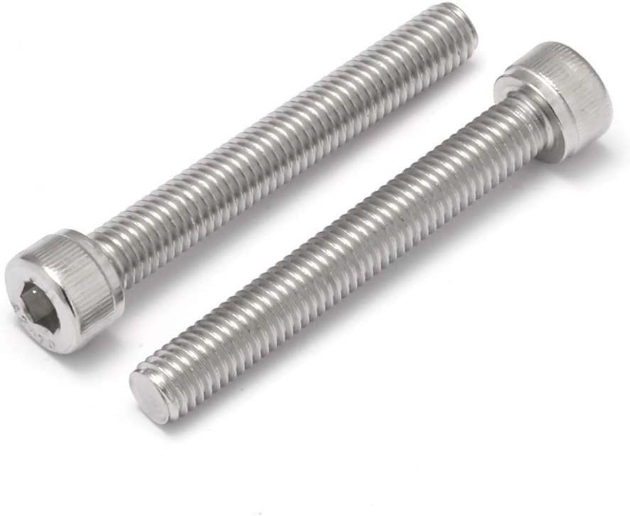 50 PCS Socket Head Cap Screw Assortment Set, M6 x 20mm, 25mm, 30mm, 35mm, and 40mm, Stainless Steel 304, Bright Finish - size: Assortment 20mm to 40mm