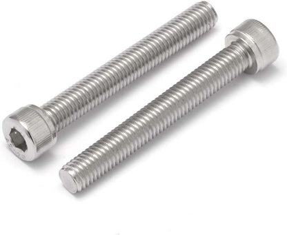 50 PCS Socket Head Cap Screw Assortment Set, M6 x 20mm, 25mm, 30mm, 35mm, and 40mm, Stainless Steel 304, Bright Finish - size: Assortment 20mm to 40mm