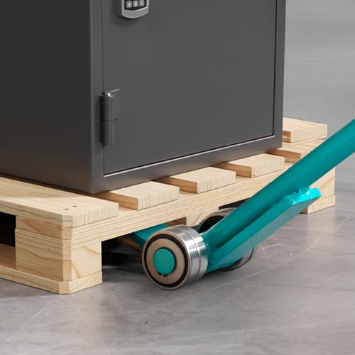 VEVOR Prylever Bar, 4T/8818LBS Load Capacity, 4.5FT Length Steel Handle Lever Dollyr with 2.8'' Wheels for Large Pallets, Heavy Items, Concrete Blocks, Heavy Duty Equipment Handling - size: 4T-4.7FT