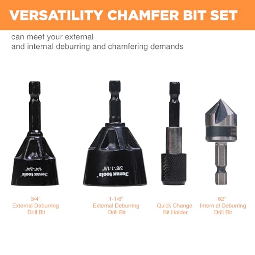 Carbide Chamfering Bit Set Uniburr Deburring Tool - size: Kit (4 PCS)