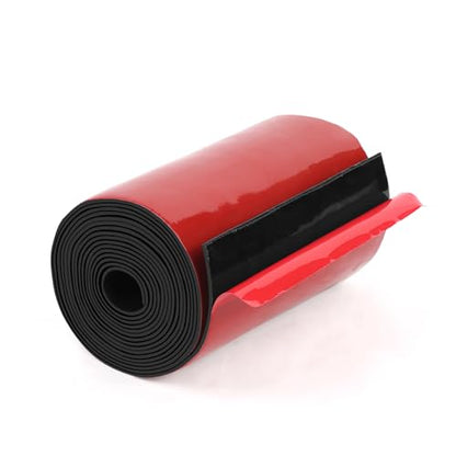 HooTown Adhesive Solid Rubber Strips, Self Neoprene Rubber Sheets Rolls Red - color: 1/16" Thick Adhesive, size: 6” W x 120" L