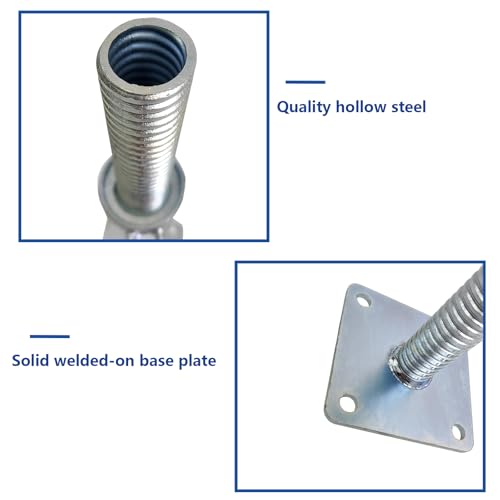 4 Pack Adjustable Leveling Jack Feet Screw Hollow Leg for Baker Scaffolding - size: hollow 18"