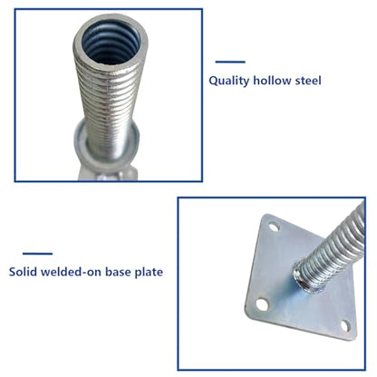 4 Pack Adjustable Leveling Jack Feet Screw Hollow Leg for Baker Scaffolding - size: hollow 18"