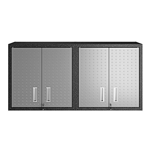 Manhattan Comfort Fortress Collection Convenient Durable Mobile Garage 6 Piece Tool Set, Great for a Variety of Tools and Supplies, 6 Piece, Dark Charcoal Gray/Silver - color: Black/Grey, style: 6-Piece Set