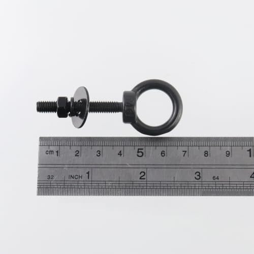 Antrader Lifting Shoulder Eye Bolts,M6 Eye Bolt,M6 x 40mm,Black,6 Sets - size: M6 x 40mm