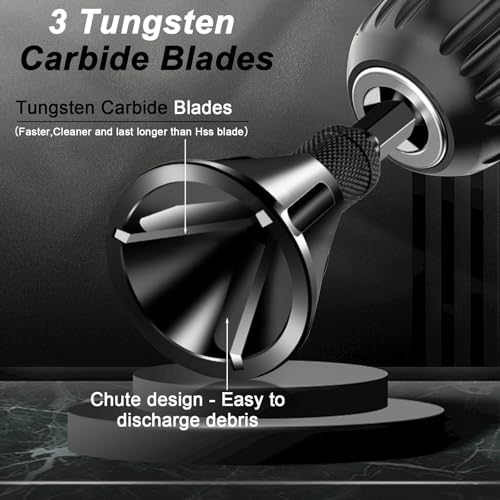 Deburring External Chamfer Tool Tungsten Carbide, 1/4" Hex Shank 3/16"-1" - size: 3/16"-1"