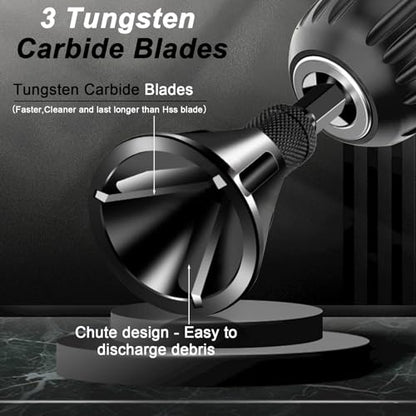 Deburring External Chamfer Tool Tungsten Carbide, 1/4" Hex Shank 3/16"-1" - size: 3/16"-1"