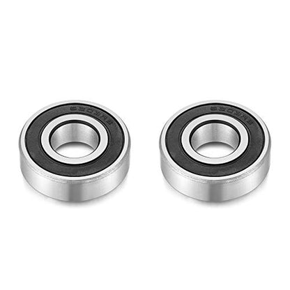 6203-2RS Double-Rubber Sealed Greased Ball-Bearings - 17x40x12mm, 2 Pcs, Widely Used in Garden Machinery, Outdoor Vehicles, Construction Machinery