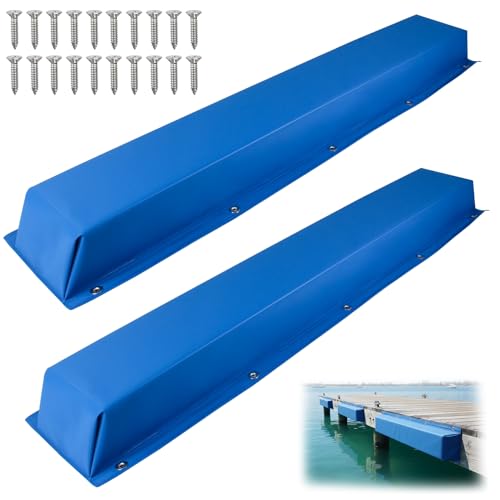 ORLANG 36"/48"/59"/72" Dock Bumpers,Dock Fenders with Stainless Steel Screws,Boat Dock Bumpers,Dock Post Bumper for Docking Edges, Piling, Vertical Poles, Horizontal Decks or Piers(Multiple Colors) - color: Blue, style: 48 In-2Pack