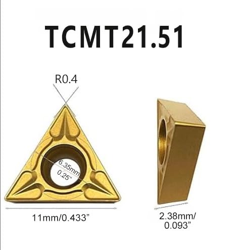 3pcs 3/8inch Indexable Carbide Lathe Turning Tool Holder Metal Lathe Cutting Tools withTCMT110204 TCMT21.51 Carbide Inserts Repalcement Carbide Turning Inserts for Steel Cutting - color: Turning tools bit set(TCMT21.51)