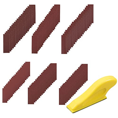 SPEEDWOX 121Pcs Micro Sander Kit Micro Zip Sander Refill Micro Finishing Sander Paper Assorted Grit 80 120 180 240 400 600 for Wood Work Finishing Polishing Sanding Tools for Tight Spaces - style: sandpaer+tool