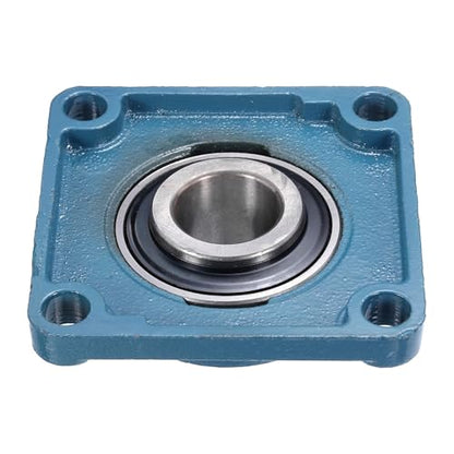 uxcell 2 Pcs UCF-207-20 Pillow Block Bearings 1-1/4 Inch Bore Self Alignment Chrome Steel Bearing Units, 4-Bolt Square Flange Mounted, Solid Base - size: UCF-207-20