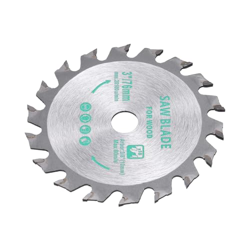 Circular Saw Blade - [3 Inch x 18 Teeth x 3/8 Inch Arbor] Tungsten Carbide Tipped Table Miter Saw Blades for Wood Aluminum Soft Metal Use | Silver Tone