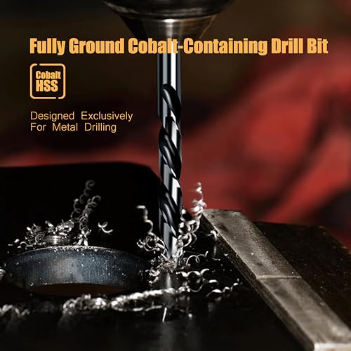 5/64inch HSS M35 Cobalt Twist Drill Bits for Metal - size: 5/64inch (10pcs)