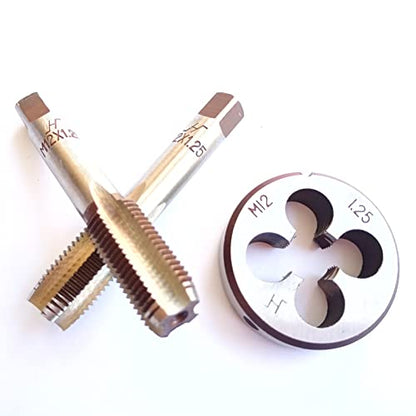 AtticZone M12 x 1.25 Metric Hand Thread Tap and Die Set, Right Hand - size: M12x1.25