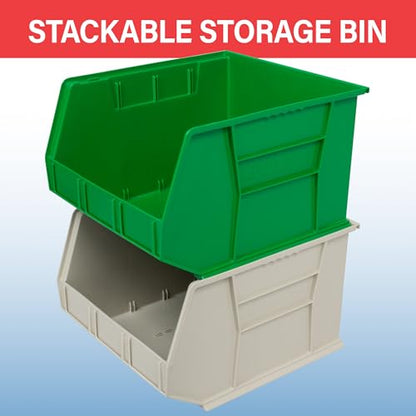 Akro-Mils 30270 AkroBins Plastic Storage Bins, 18"x16"x11", Green, 3-Pack - color: Green