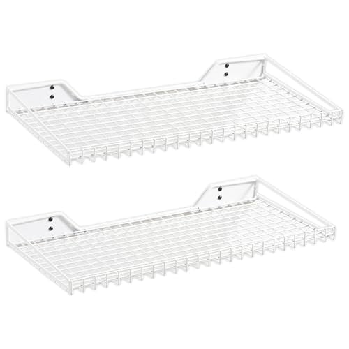 Wallmaster Garage Wall Shelves 23.6"x11.8" Wall Mount Metal Shelves 2 Pack - color: White, size: 2pack