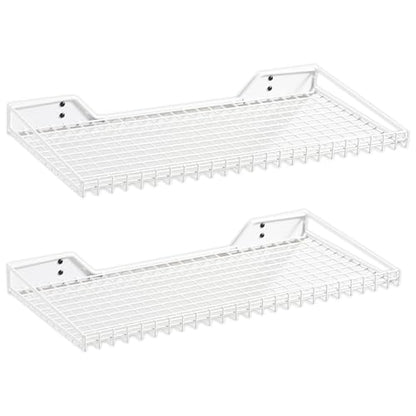 Wallmaster Garage Wall Shelves 23.6"x11.8" Wall Mount Metal Shelves 2 Pack - color: White, size: 2pack