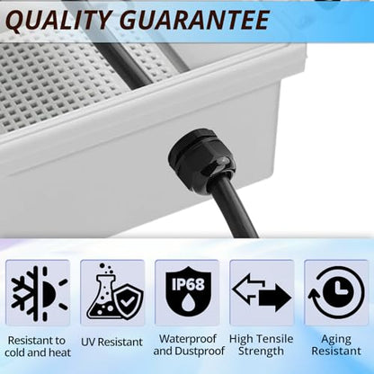 MAKERELE 12pcs 1/2" NPT Cable Gland Waterproof IP68 Strain Relief Connector - color: Black, size: 1/2" 12pcs BAG