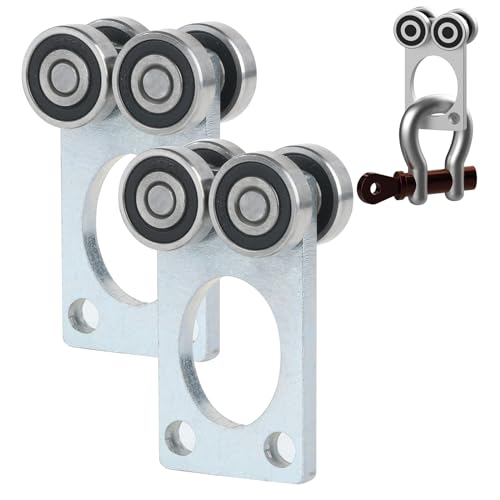 4 Wheel Trolley Assembly Rollers.Bearing Trolley Assembly.The top of the Trolley has Room for Set Screws, Allowing the use of a 1-5/8" high Strut Channel - style: A-4Wheel Trolley 2pcs