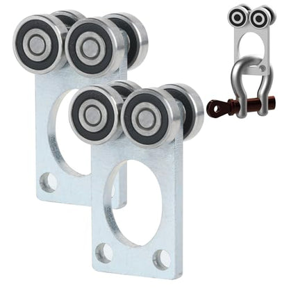 4 Wheel Trolley Assembly Rollers.Bearing Trolley Assembly.The top of the Trolley has Room for Set Screws, Allowing the use of a 1-5/8" high Strut Channel - style: A-4Wheel Trolley 2pcs