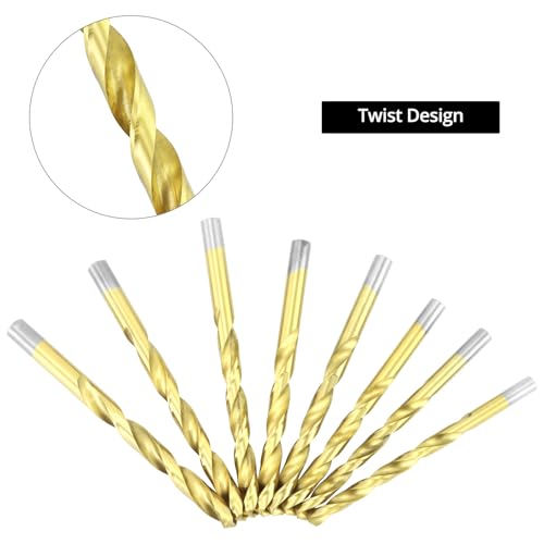 QWORK 29Pcs Cobalt Drill Bit Set, 1/16"-1/2" M35 HSS Heavy Duty Twist Bits
